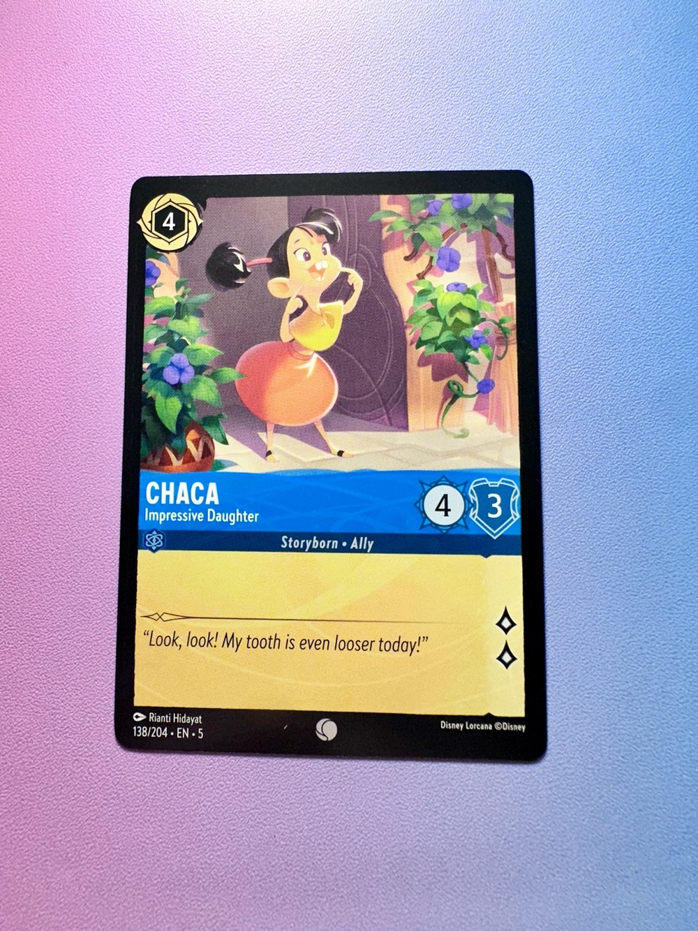 chaca [emperor’s new groove] - 138/204 (common) — lorcana: shimmering skies